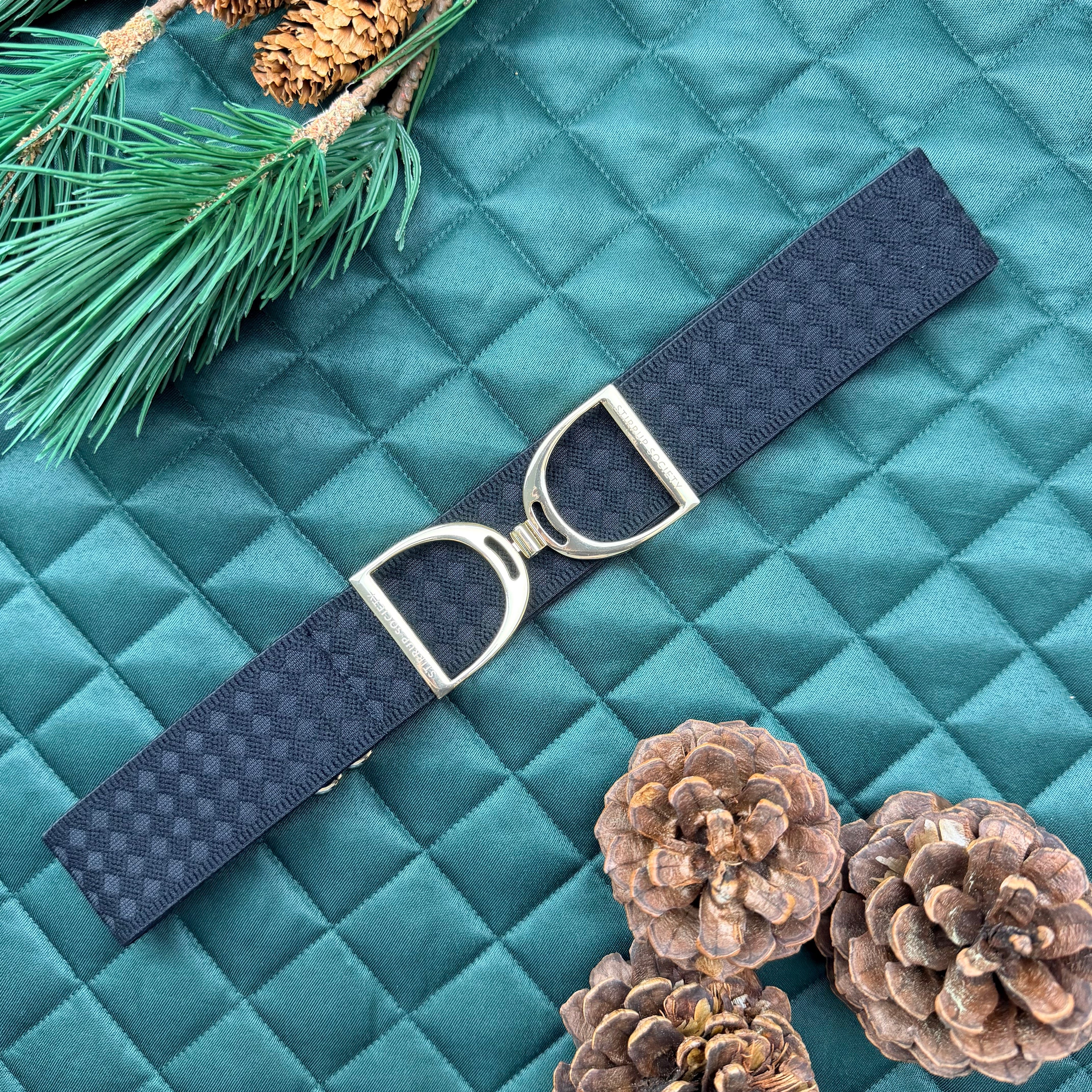 RAVEN with Gold Stirrup Buckle